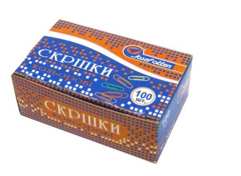 Скріпки канцелярські кольорові