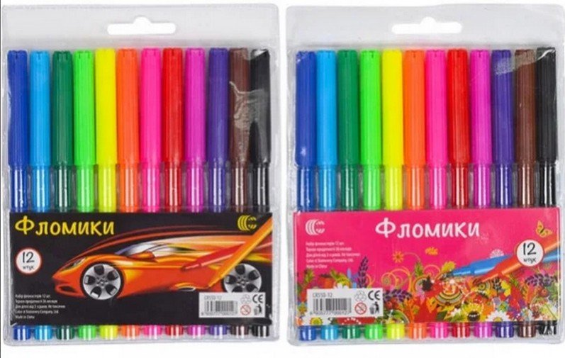 Набір дитячих фломастерів "Фломіки" 12 кол.