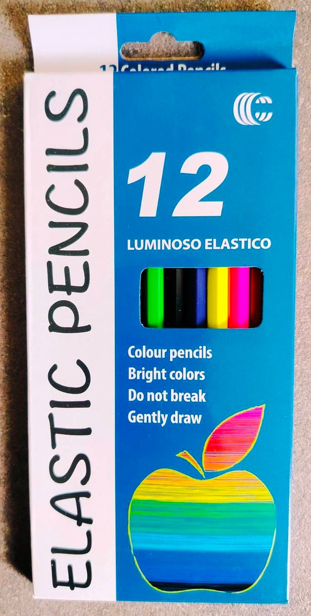 Набір із 12 кольорових олівців Luminoso Elastico