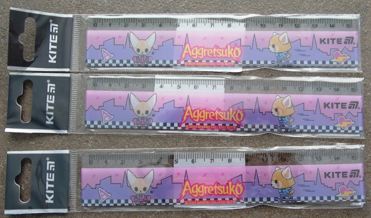 Пластикова лінійка Kite серії Aggretsuko довжиною 15 см