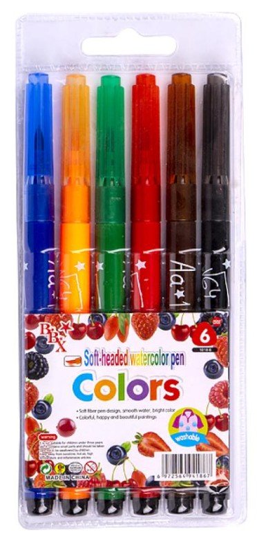 Набір фломастерів-пензликів Colors 6 кольорів