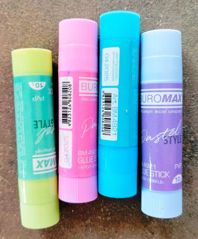 Клей-олівець Buromax Pastel 10 г